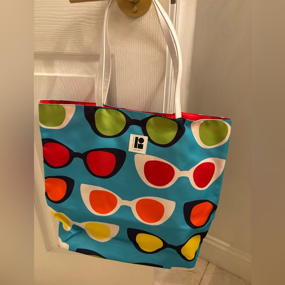 Colorful Sunglasses Print Tote/ Beach Bag - Picture 2 of 3